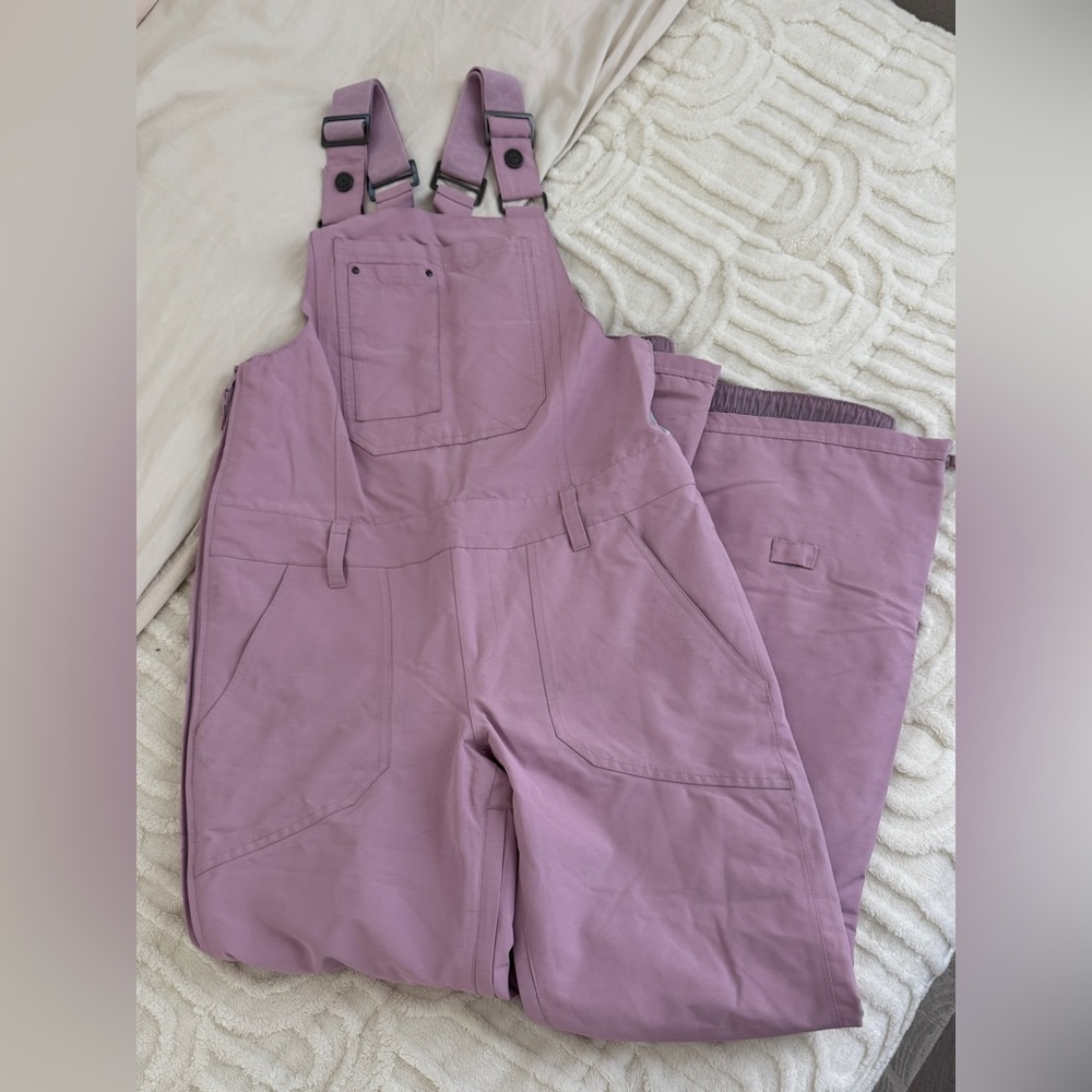 Roxy Rideout Bib Snowboard Pants - Dawn Pink, Size Small